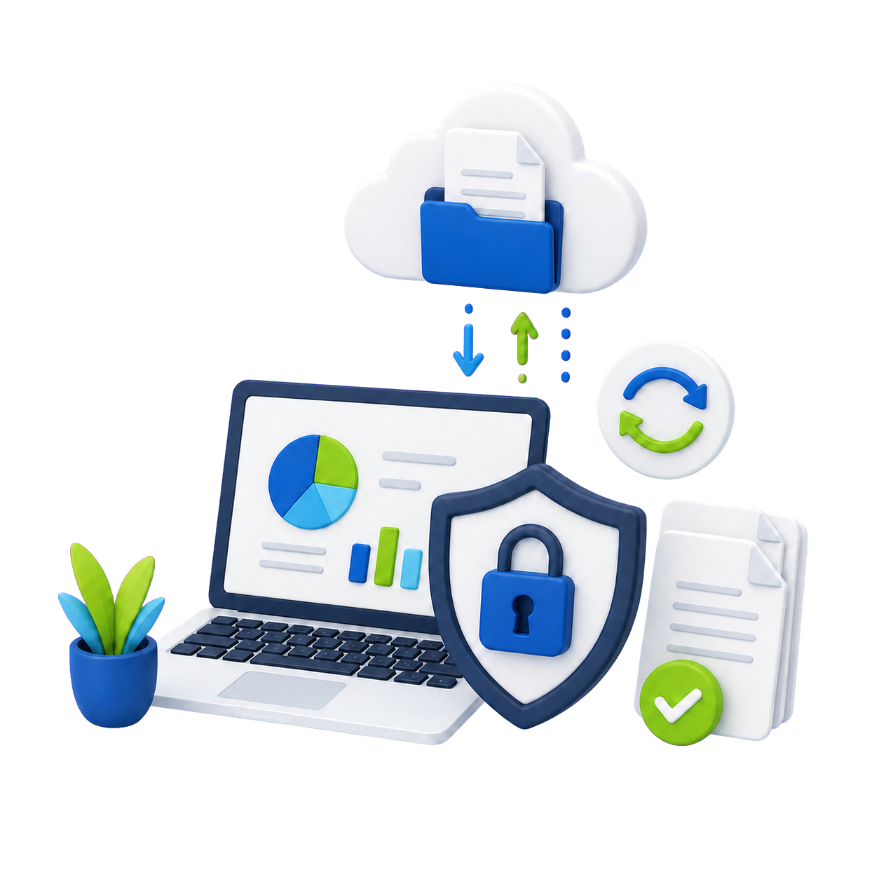 Secure systems onboarding illustration